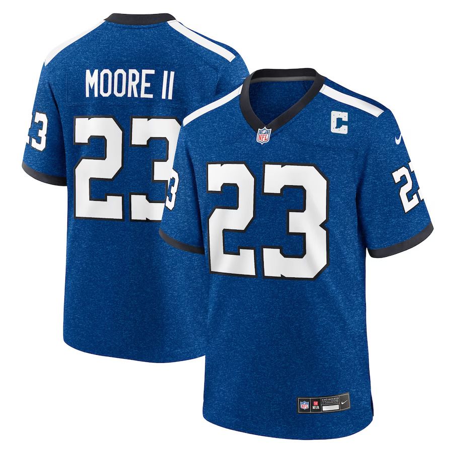 Men Indianapolis Colts 23 Kenny Moore II Nike Royal Indiana Nights Alternate Game NFL Jersey